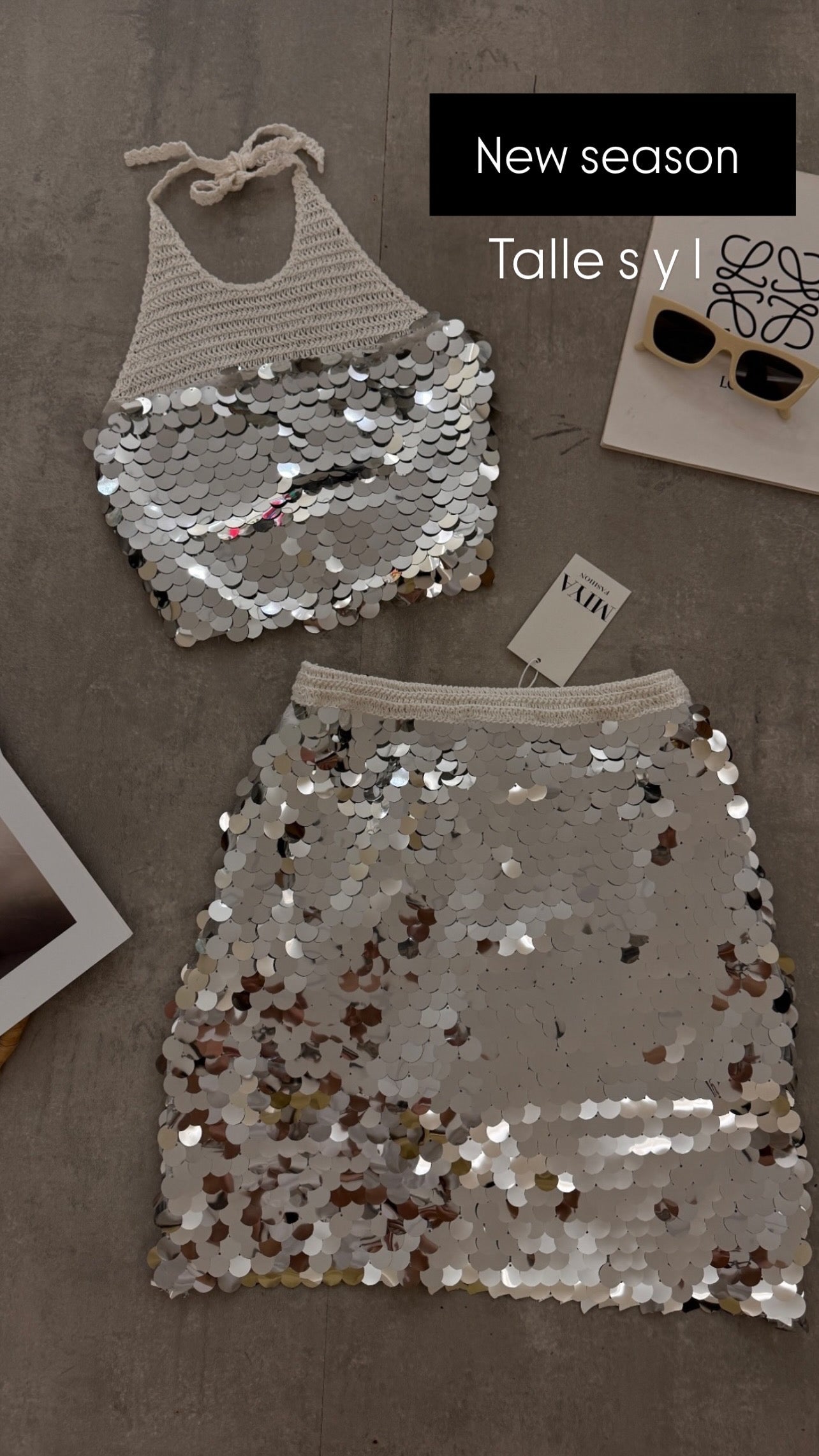 Set lentejuela grande