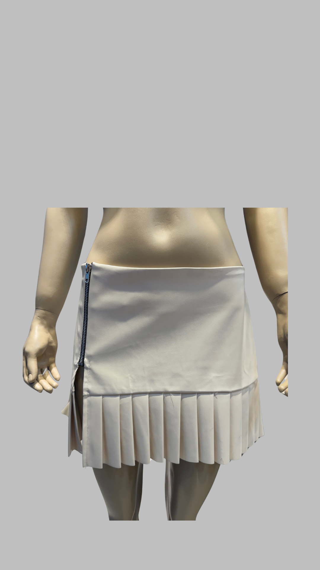 Pollera tableada white
