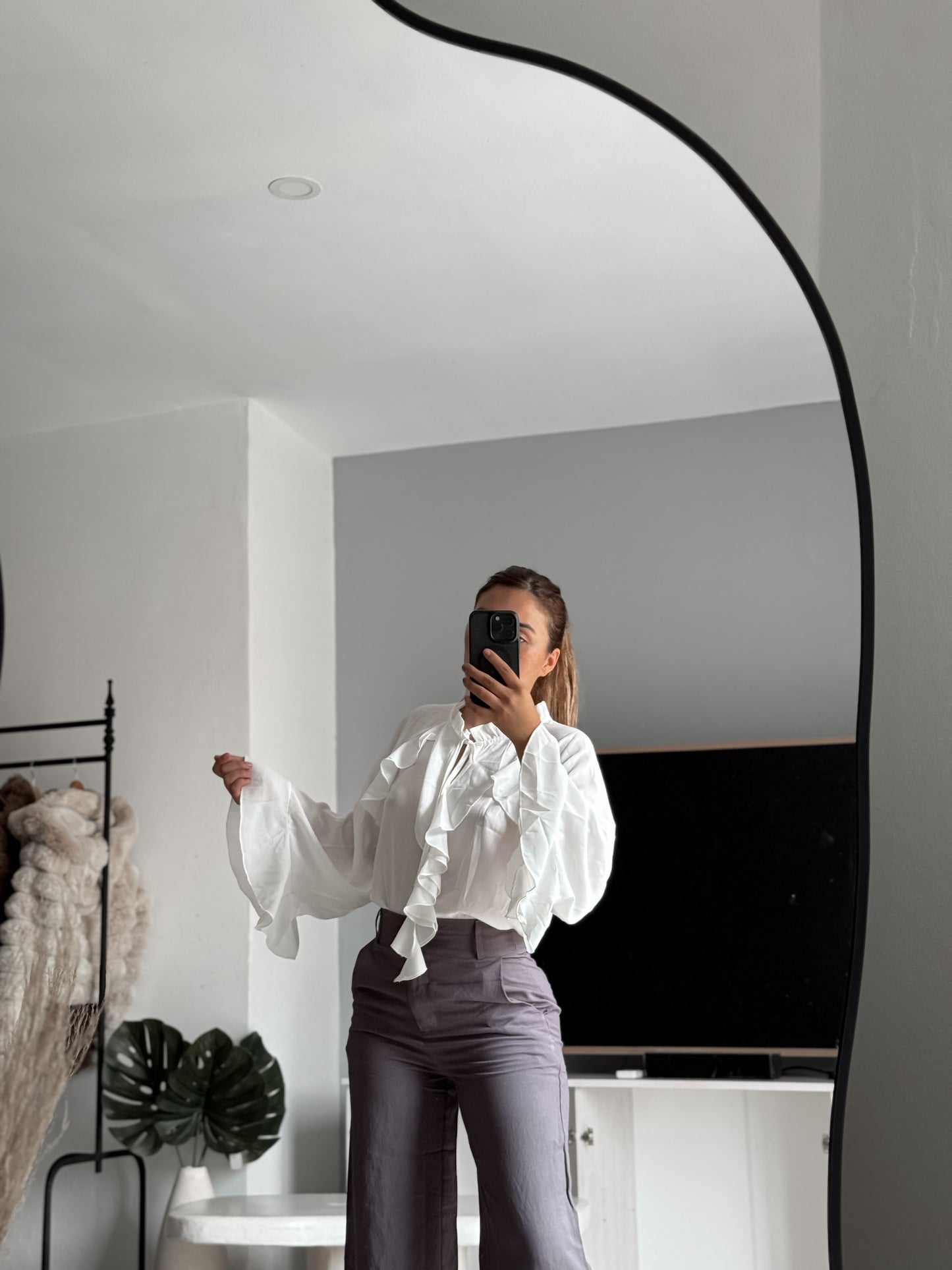 Blusa volado manga