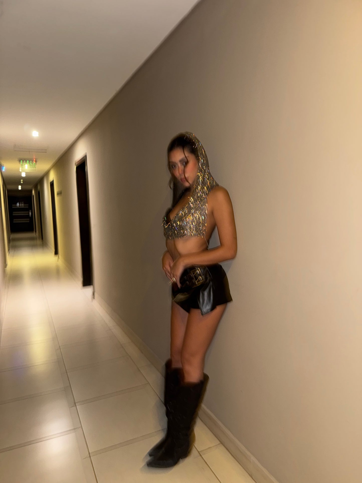 Short polera hebilla