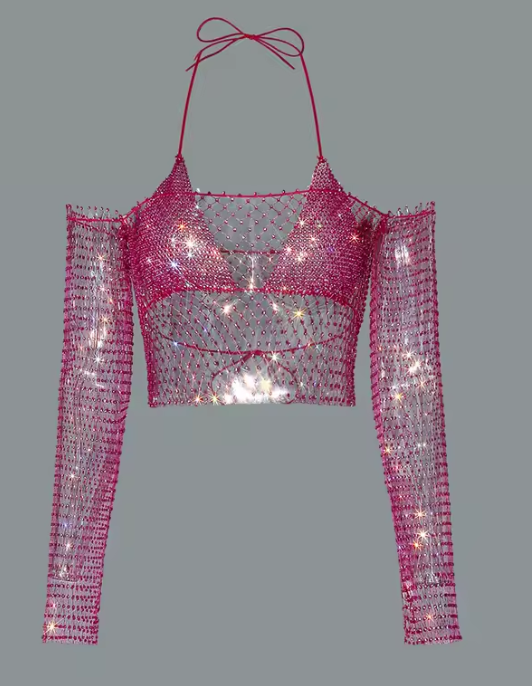 Top strass red