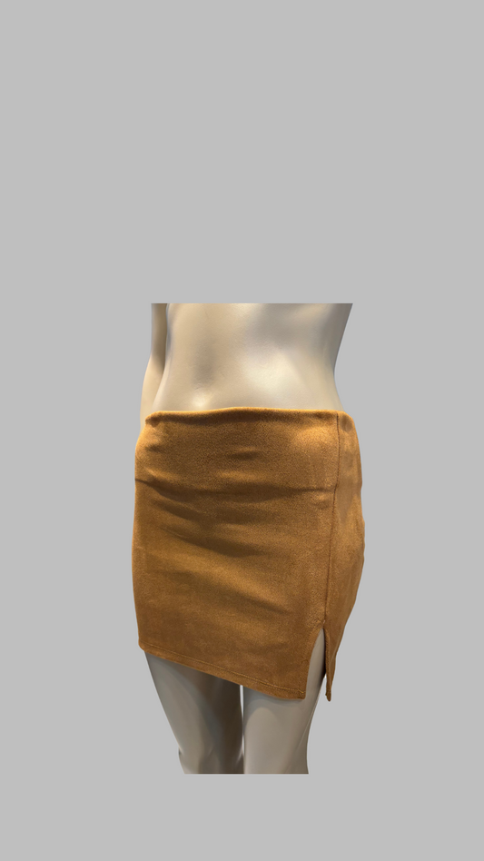 Pollera gamuza marrón