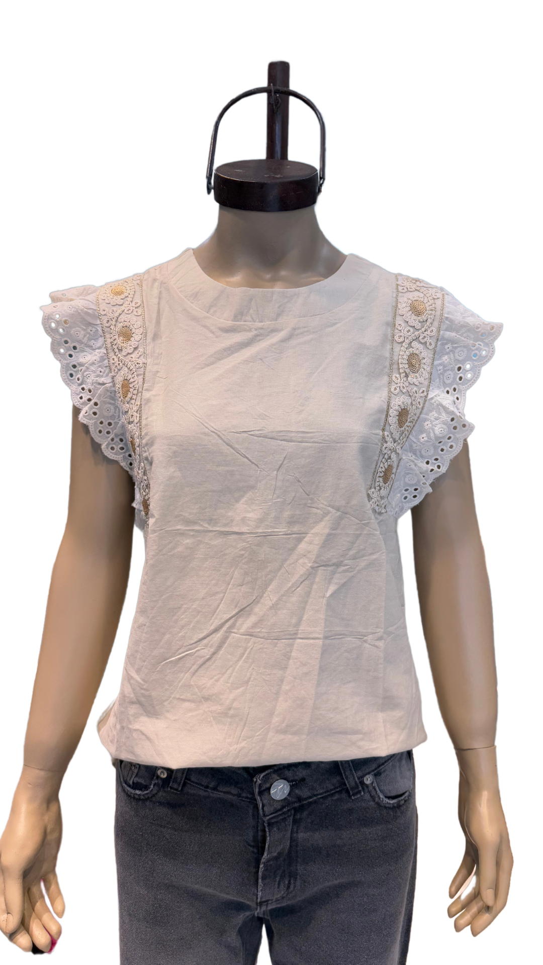 Blusa bordado dorado