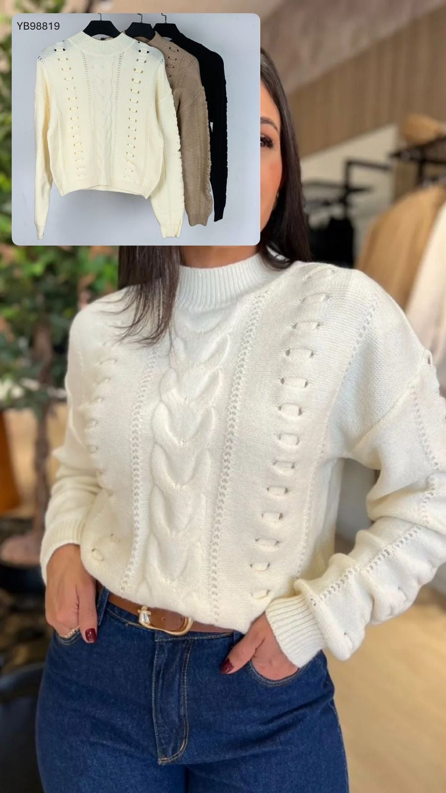 Sweater trenzado